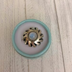 Vintage Sterling Silver Moonstone Ring Sz 5.5